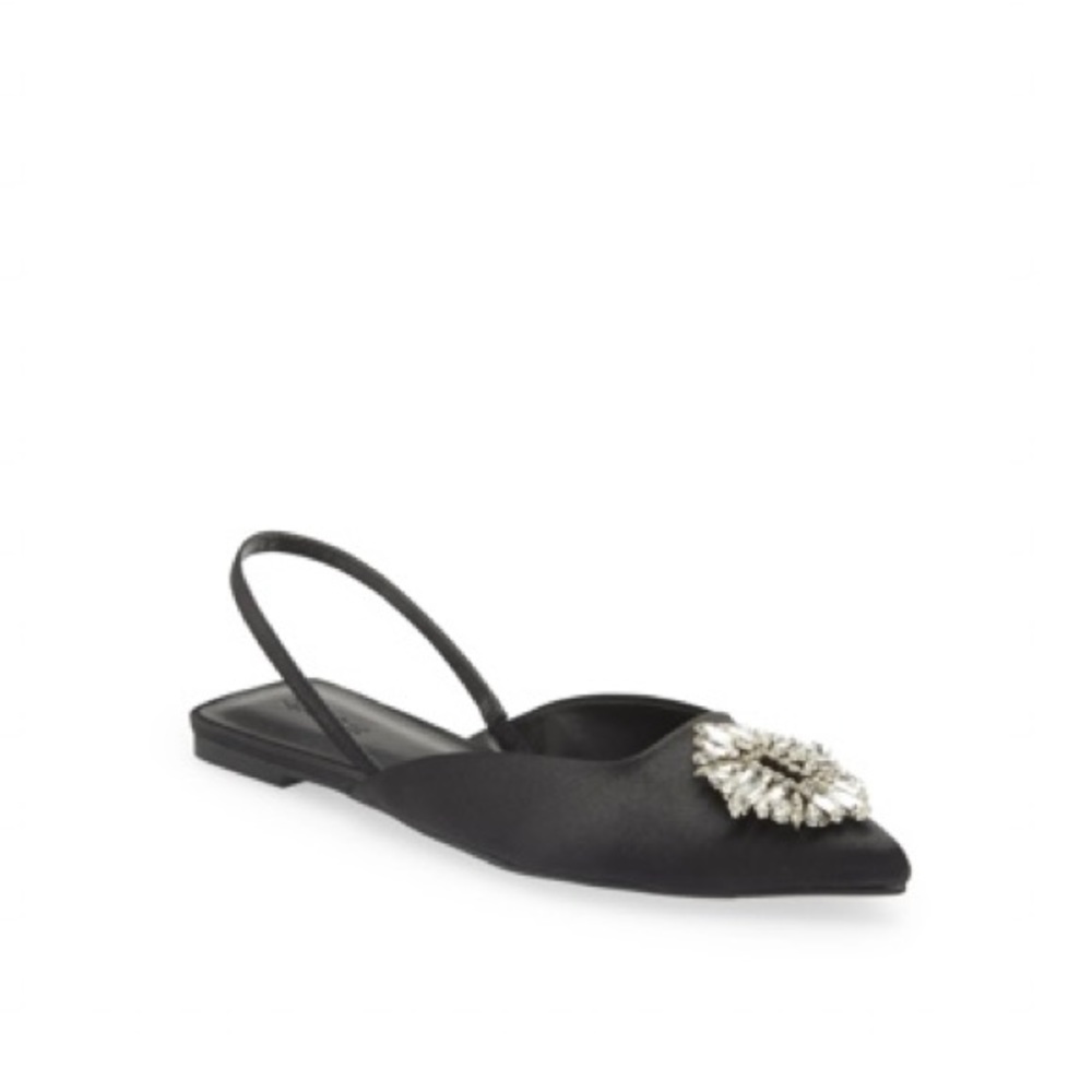 Open Edit Kendall Ornament Pointed Toe Slingback Flat (Nordstrom)
